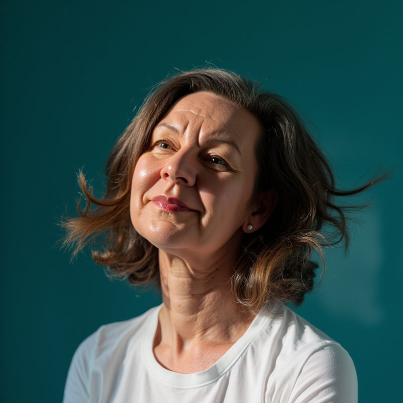 KI-generiertes Business-Porträt LinkedIn-Profil Lächelnd