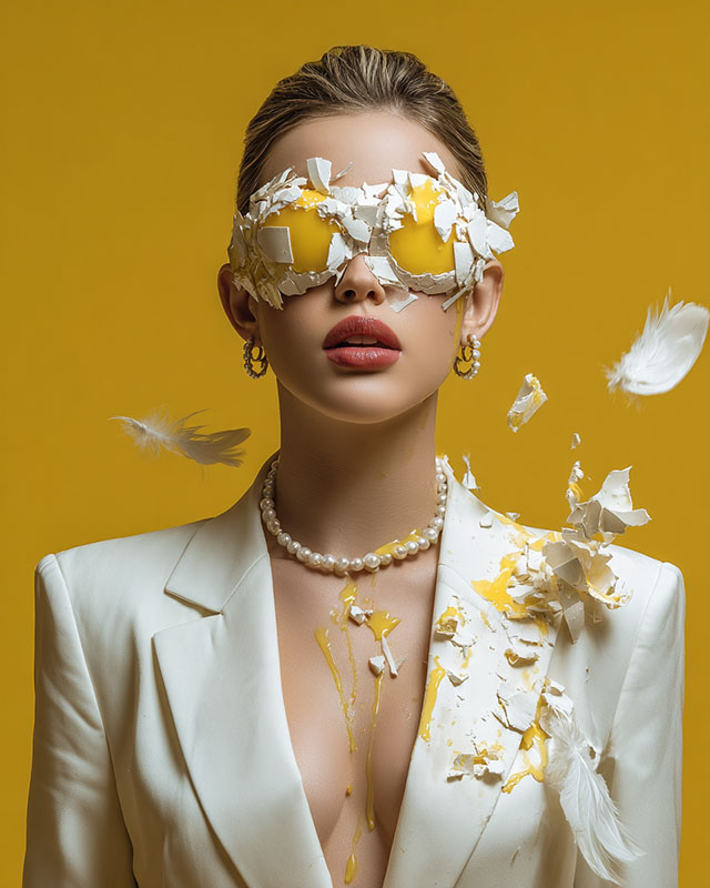 EIGENART Cover Eierschalen-Serie — Sanne Jerxsen KI-Kunstband