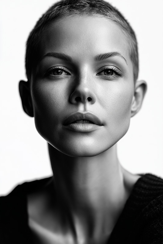 Klassisches Porträt Editorial-Ästhetik — Sanne Jerxsen KI-Kunst